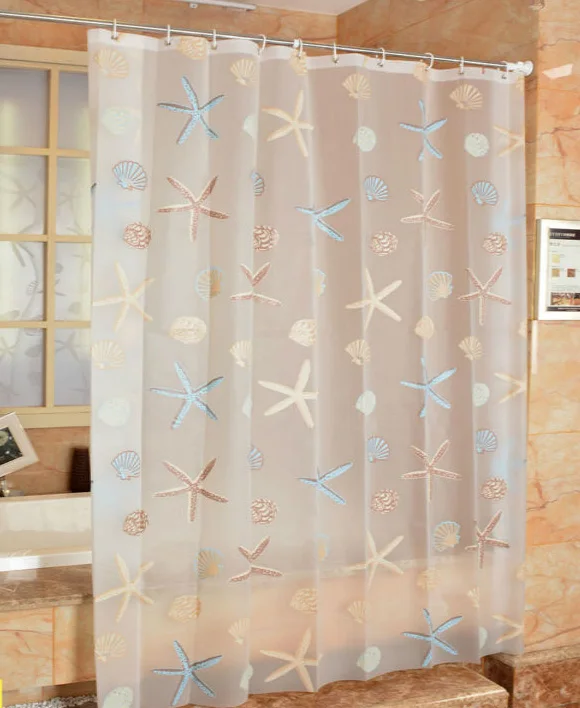 Boho Cheap Ruffled Pvc Shower Curtain Waterproof Polyester Bathroom 3D  Custom Print