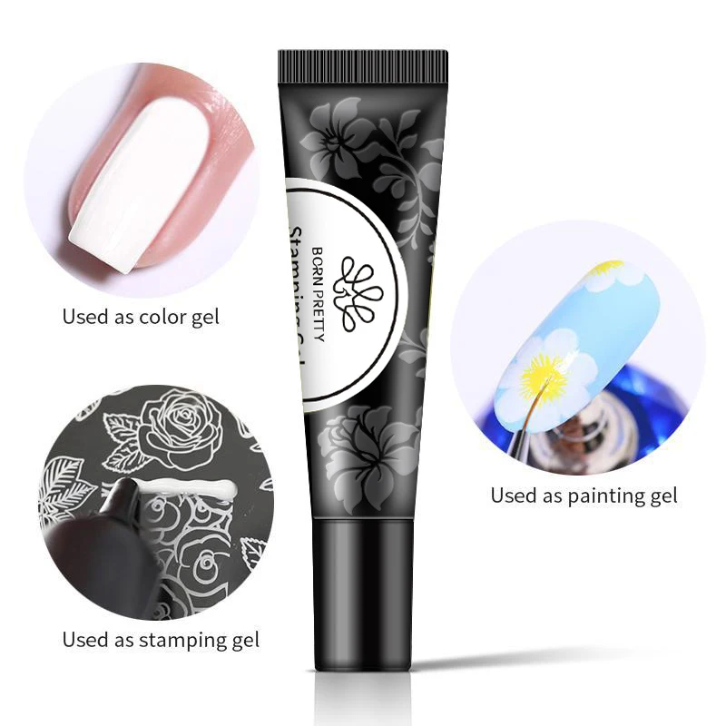 BORN PRETTY Private Label Multi-color Optional Nail Art Stamping Painting Gel Crayon Gel Paint for Nail