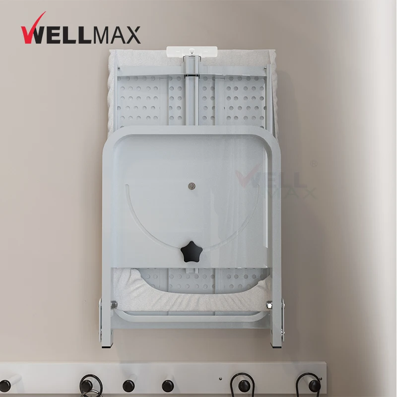 WELLMAX оптовая продажа вращающийся Скрытый Компактный железный стол для одежды настенная Складная гладильная доска