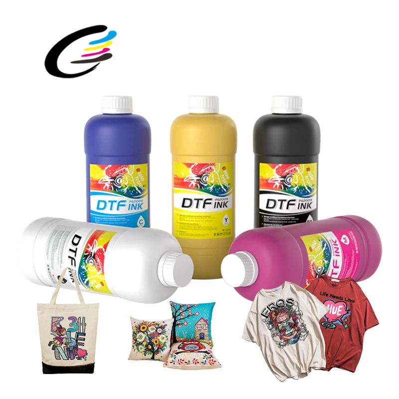 FCOLOR 1000ml DTF Ink Powder and Film Easy to Transfer Direct to Film Cold Peel Dtf Ink for Transfer Printing