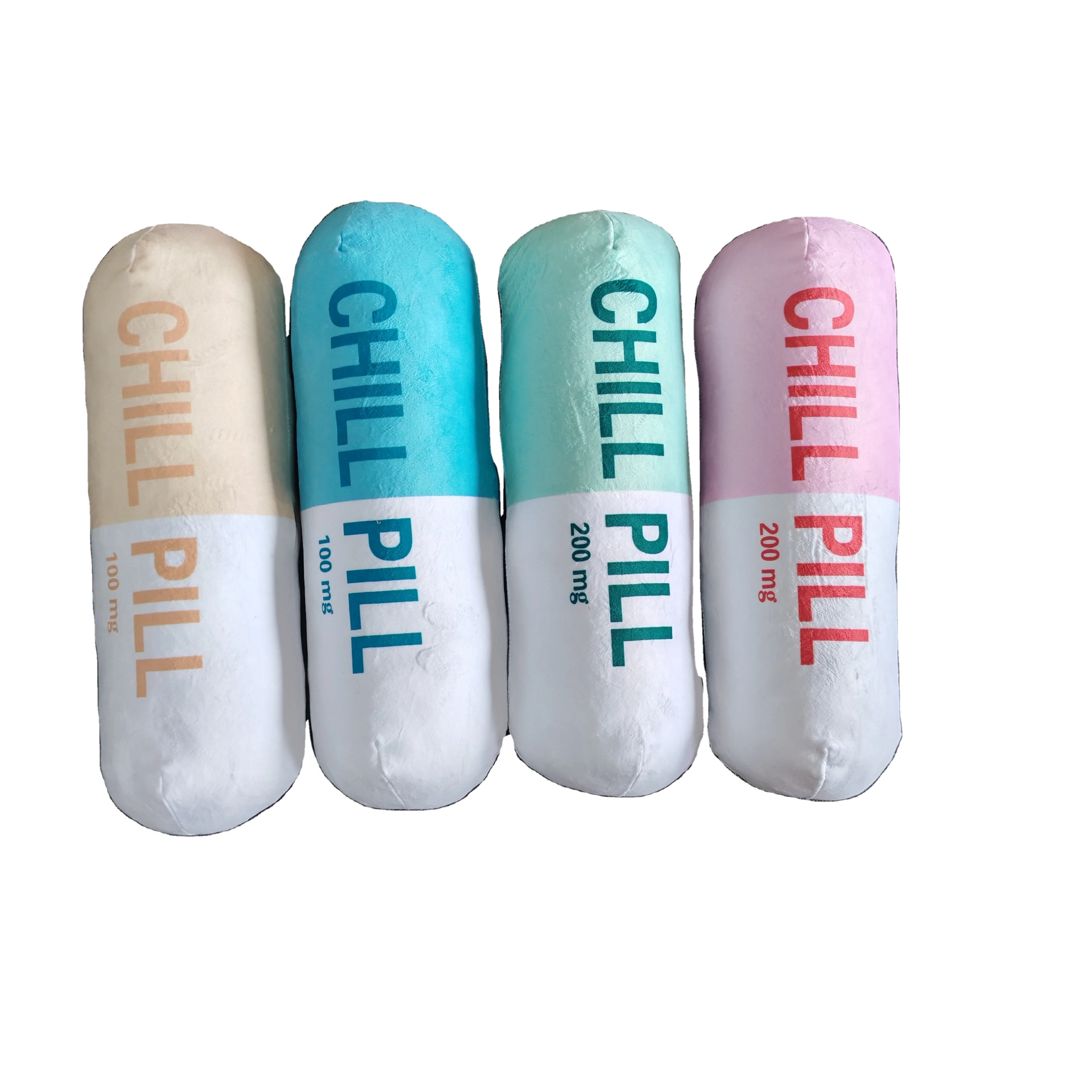 Factory customize plush capsule shaped pillow wholesale chill pill pillow cushion accept custom