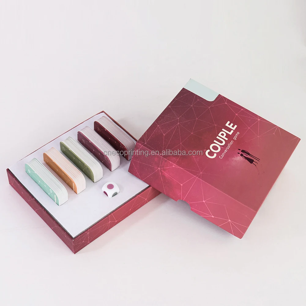 Custom Printing Different Funny Interesting Topic Question Cards Game for couple first date family and adults