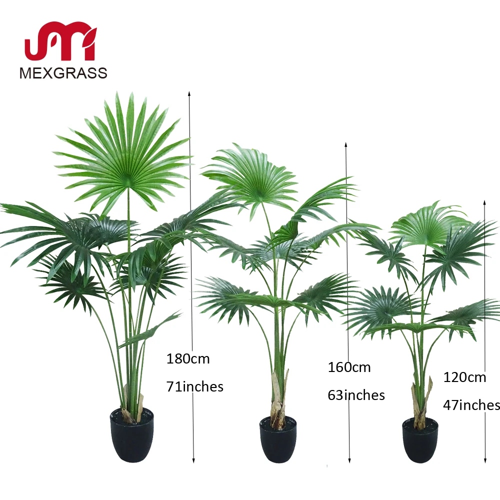 
Artificial large trees faux bonsai california palm home decoration artificial plant with pot 1.2m 1.6m 1.8m 