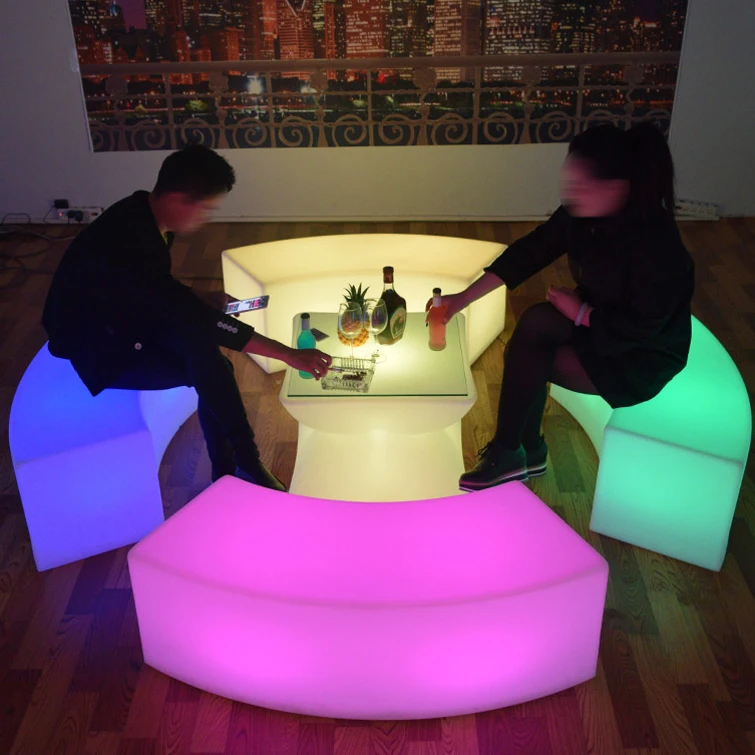 Светящаяся светодиодная мебель RGB светодиодный стул для клуба