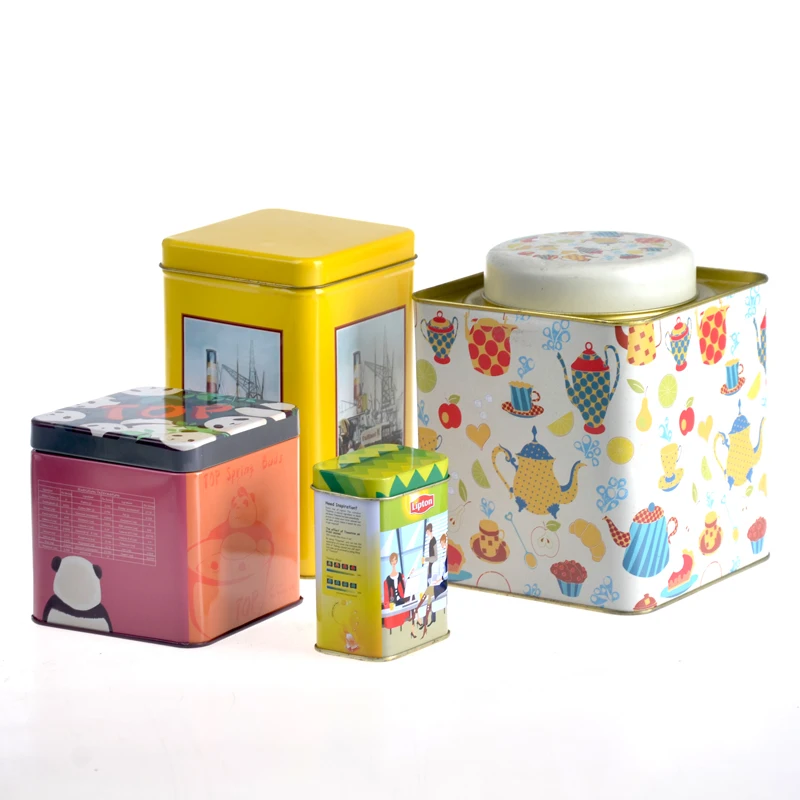 Newly created big tin box wholesale metal tea packaging tin