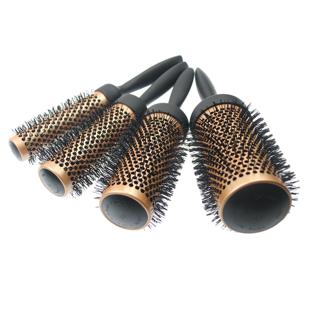Manufacture Price Extra Long Ceramic Barrel Heat Resistant Nylon Bristle Round Hair Brushes for Long Hair