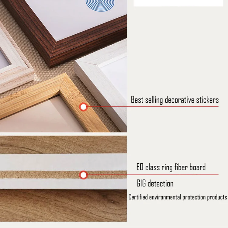 Wholesale Custom Home Decoration Bed Wood Photo Picture Art Wall Oak Solid Wood Frame