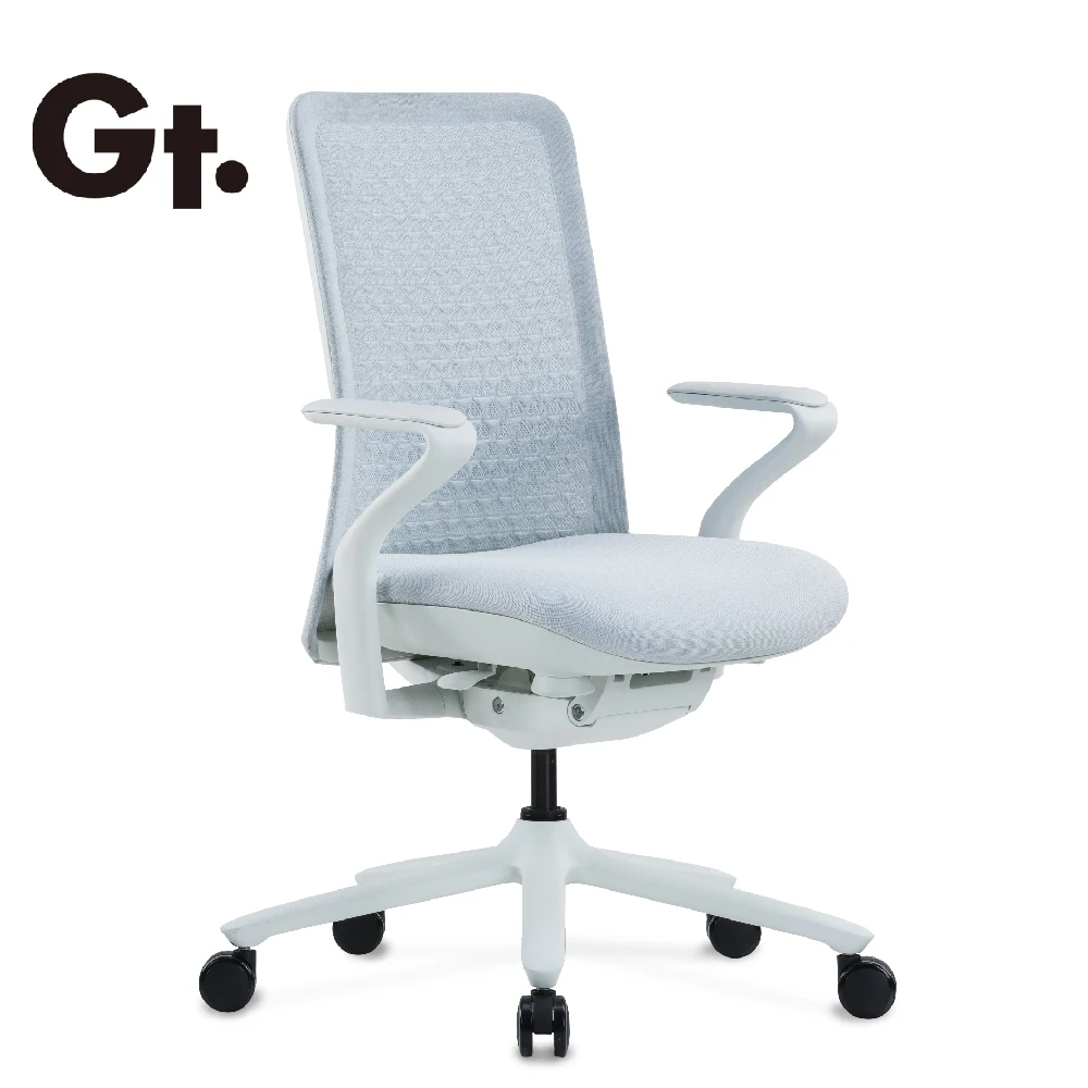 Modern Design Mid Back 3D Fabric Staff Swivel Chair With Lumbar Support