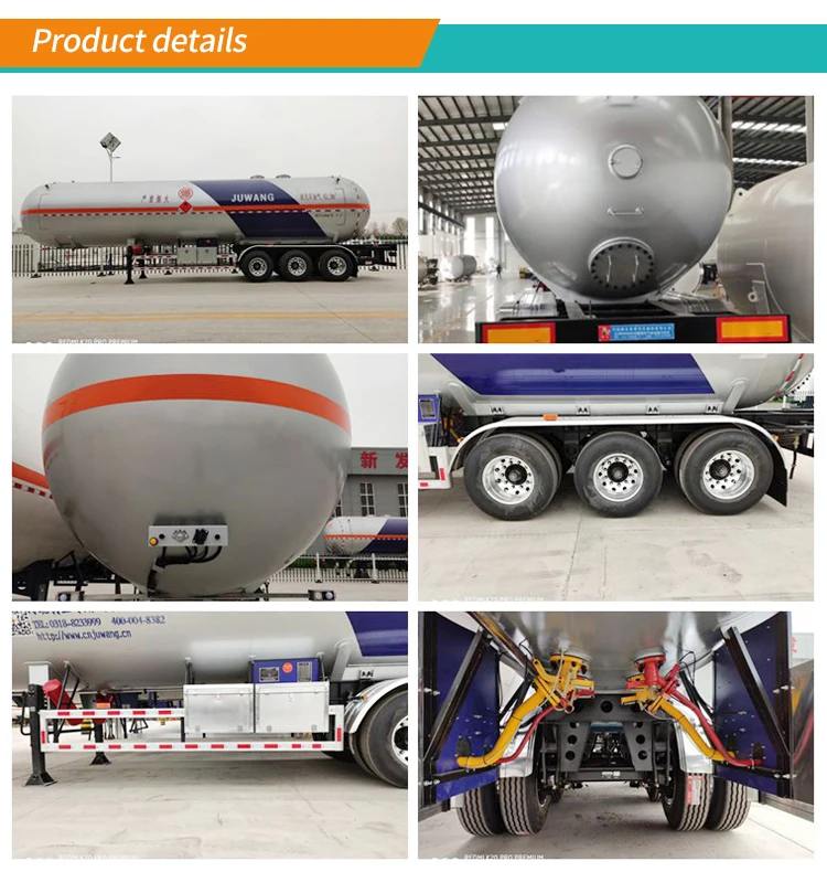 High Quality 48.4 cubic meter Cryogenic Liquefied Dimethyl Ether Gas storage Tank Transport Semi-Trailer
