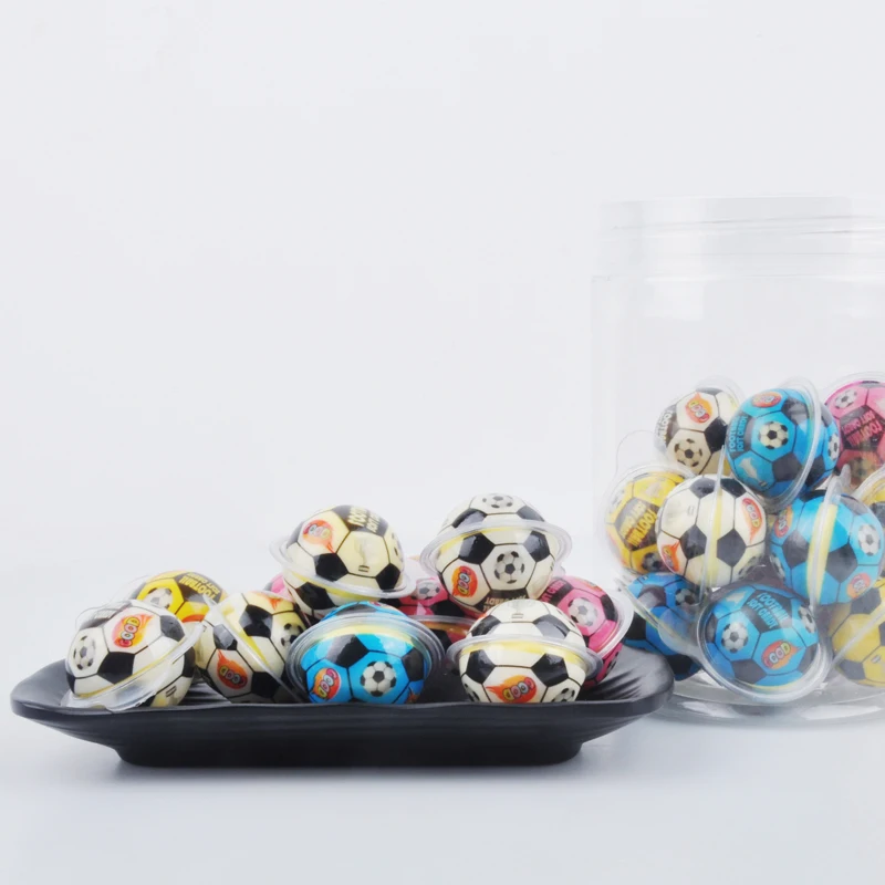 wholesale custom OEM bulk 4D gummy Realistic shape sweet snacks halal kids Multiple colors Football popping gummy eyeballs candy