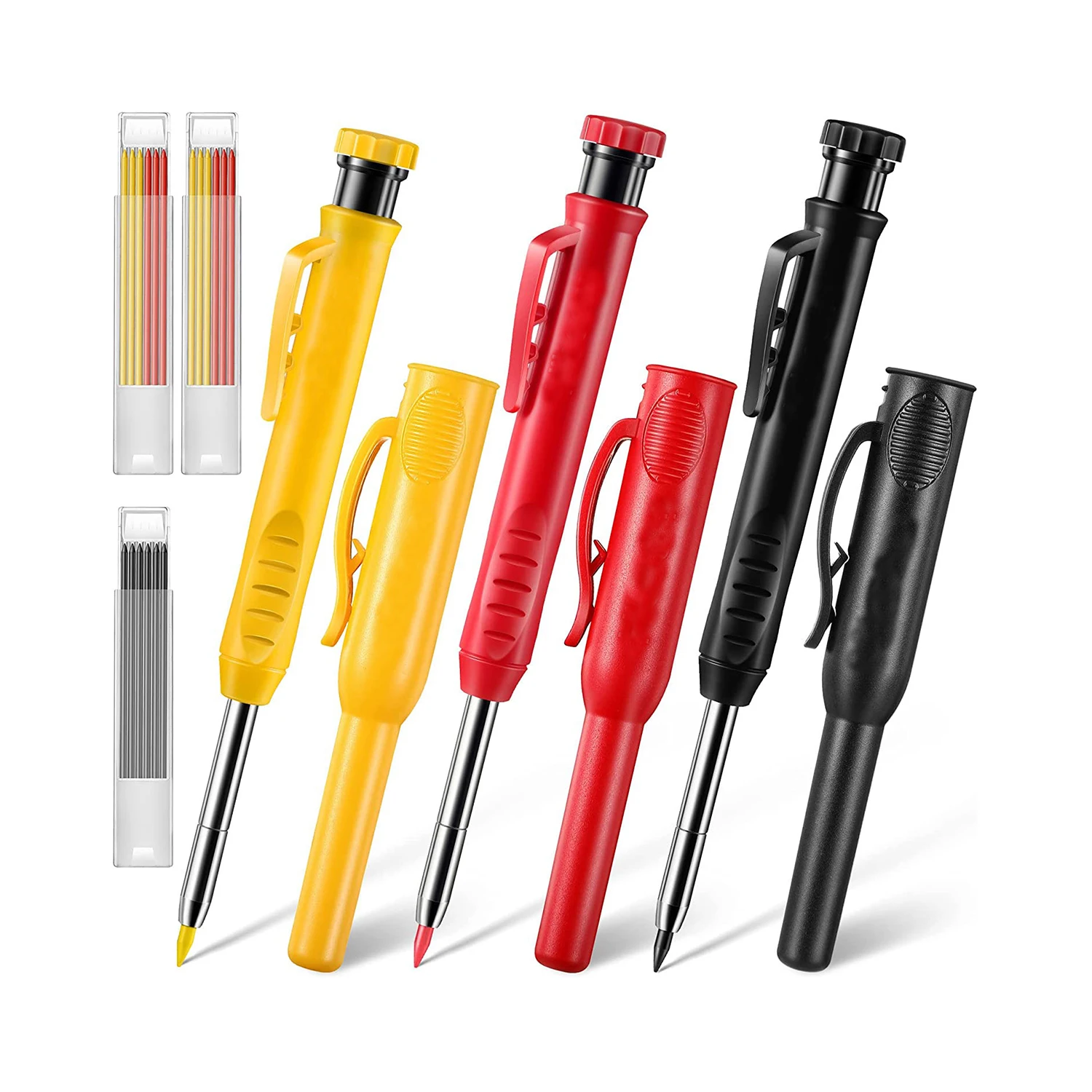 Deep Hole Mechanical Pencil automatic carpenter pencil Woodworking Carpenter Marker Solid Mechanical Carpenter Pencil