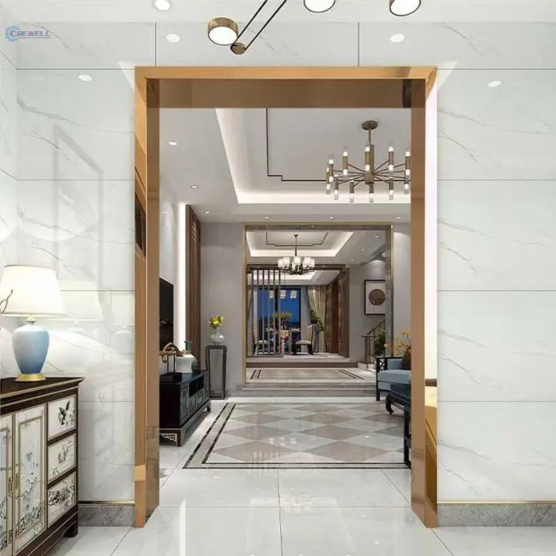 2022 decorative brass metal strip floor skirting board u shaped tile trim profile stainless steel curved tile trim