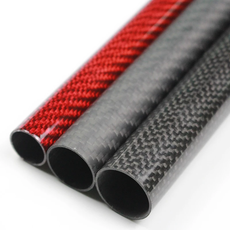 Carbon Fiber Pipes 17mm 18mm 19mm 20mm 25mm 3K Carbon Fiber Color Tube Twill Matte Carbon Fiber Tube