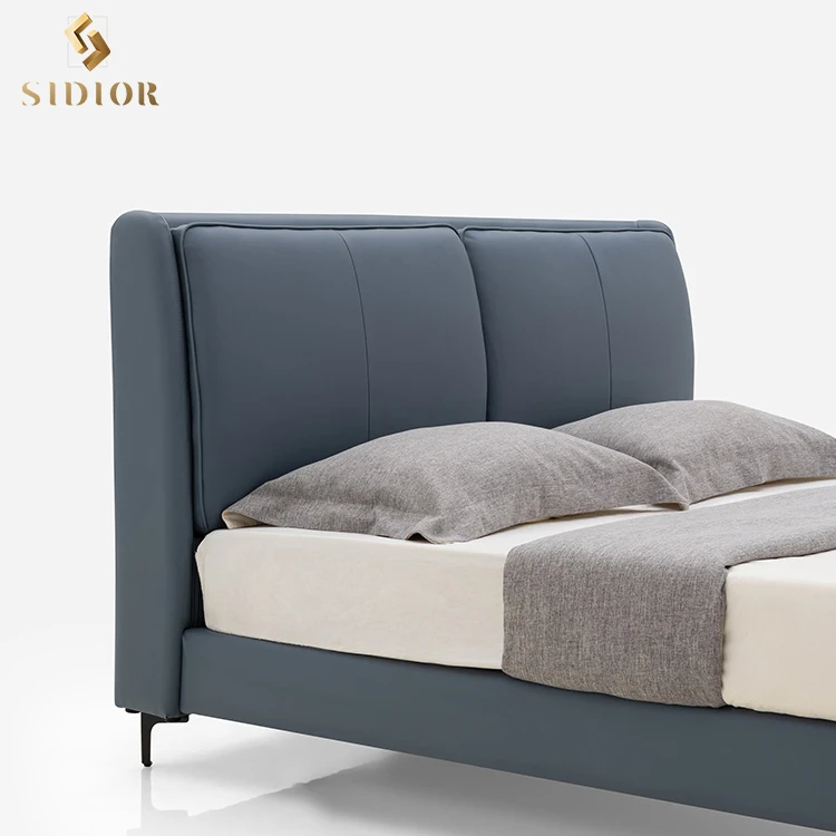 Popular Design Bedroom Furniture Italian Luxury 1.8 M Modern Leather Bed