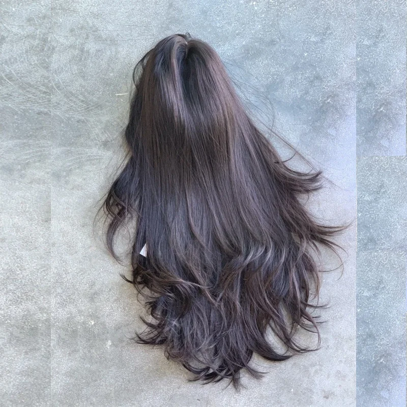 
100% European virgin silk base hair topper jewish wig topper double drawn full end full coverage wefted Topper 