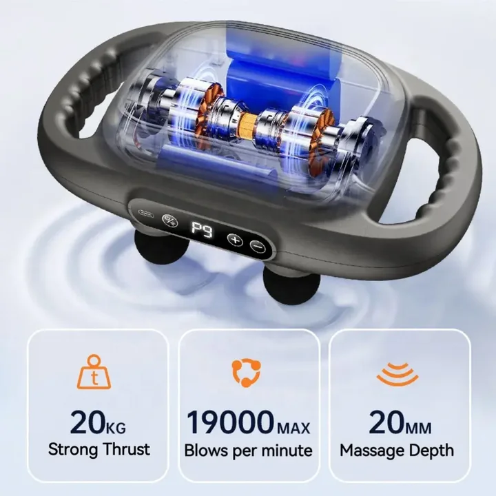 High Quality Impulse Body Pistolet De Massage Gun Deep Tissue Percussion Professional Facial Gun Massager Muscle Massage Gun