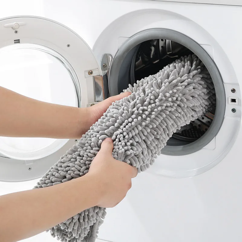  Water absorbent holt melt bottom chenille 2 piece bath mat