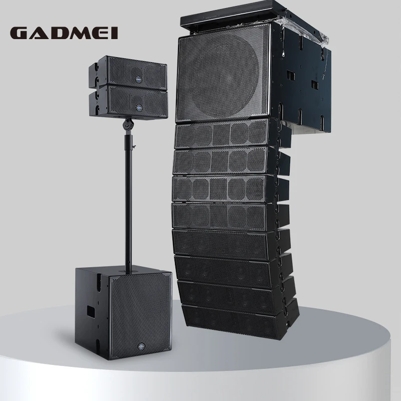 4 inch neodymium full range powered line array speaker system dj speakers 18 inch big bass subwoofer speaker set with amplifier