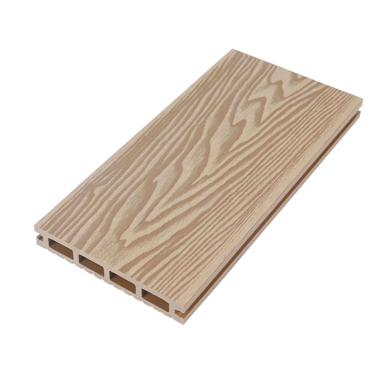 Hollow Wood Plastic Composite Decking 3D Wood Grain Embossed WPC Decking Planks Outdoor Wood Garden Swimming Pool Floor