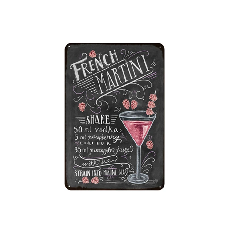 Custom Vintage Pub Home Decorative Wall Plaques Metal Tin Signs