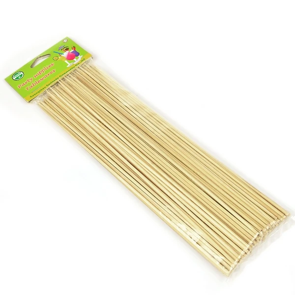 Wholesale Round Disposable Bamboo Bbq Stick Bamboo Skewers Square 40 cm