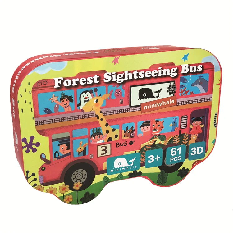 
Children Education Toys Forest Sightseeing Bus Paper 3D Puzzle 