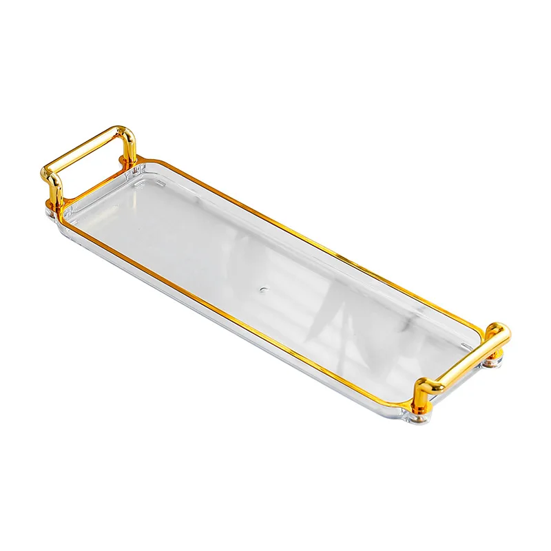 Plastic Organizer Tray High Quality Multiple Colors Storage Tray For Kitchen Tableware Bathroom