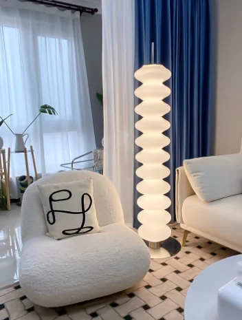 Modern simple Danish Internet celebrity living room vertical lamp Nordic candle gourd bedroom designer homestay floor lamp