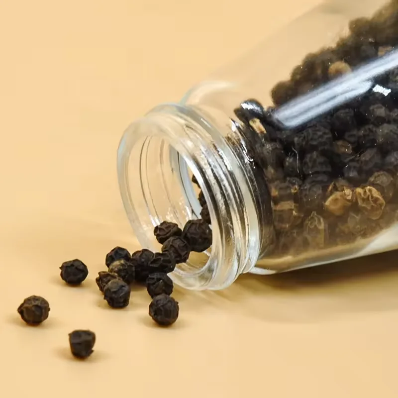 Mini Size 80ml Salt & Pepper Grinder Glass Jar, Pepper Salt Spices Seed Mill Grinder Glass Bottle