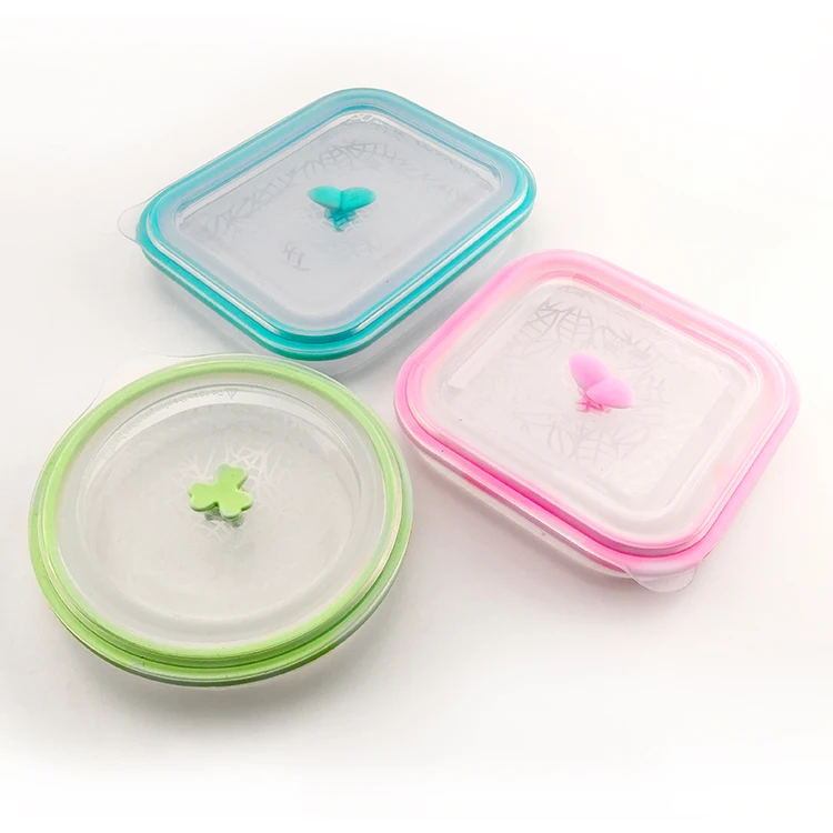 800ml 1000ml 1500ml Collapsible Silicone Lunch Boxes Microwave Silicone Food Storage Container