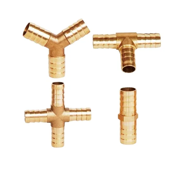 Brass Barb Pipe Fitting 2 3 4 way brass connector For 4mm 5mm 6mm 8mm 10mm 12mm 16mm 19mm hose copper Water Tube Fittings