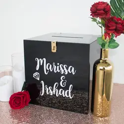 Personalized clear Acrylic Card Box,Wedding Card Box,Acrylic Wishing Well Box and Wedding Money Box