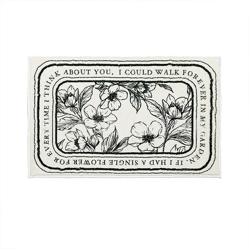 Home Nordic toilet cashmere bathroom door mat absorbent non-slip bedroom stone bedside diatomite blanket mats