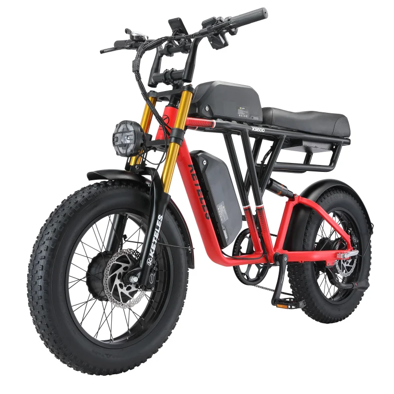 Factory Direct Sale KETELES KS600 E-Bike Dual Motor 1000W Dual Battery 23AH Electric Bike Fat Tire Electric Bicycle
