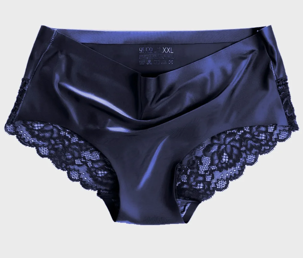 Panty women cotton crotch tummy tuck buttock traceless lace sexy breathable large size buttock wrap