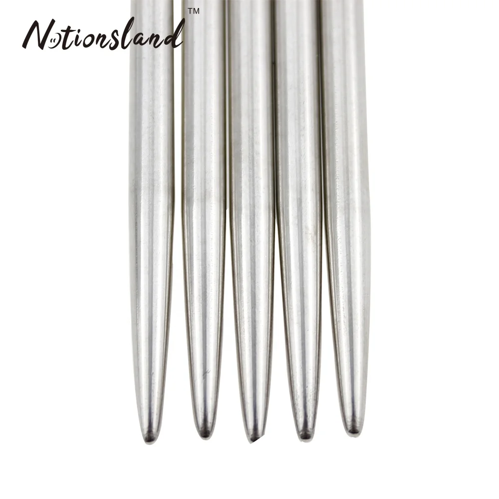Wholesale Stainless Steel Smooth Double Pointed Knitting Needle Home Safety Sweater Knitting Needles