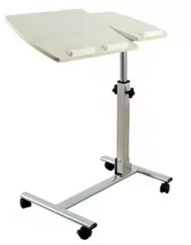 Hospital use ABS adjustable height Dining folding medical overbed table price