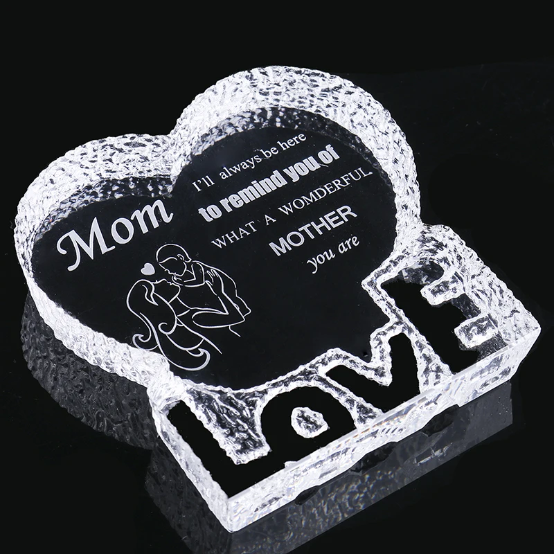 Honor of crystal 2024 New 15th 25th 50th K9 Crystal Craft Gift Happy Wedding Anniversary Gift For Couple