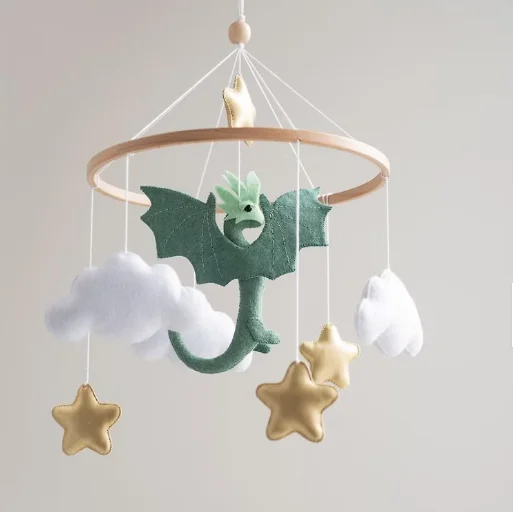 Dragon mobile baby mobile dragon fairy tale nursery baby decor