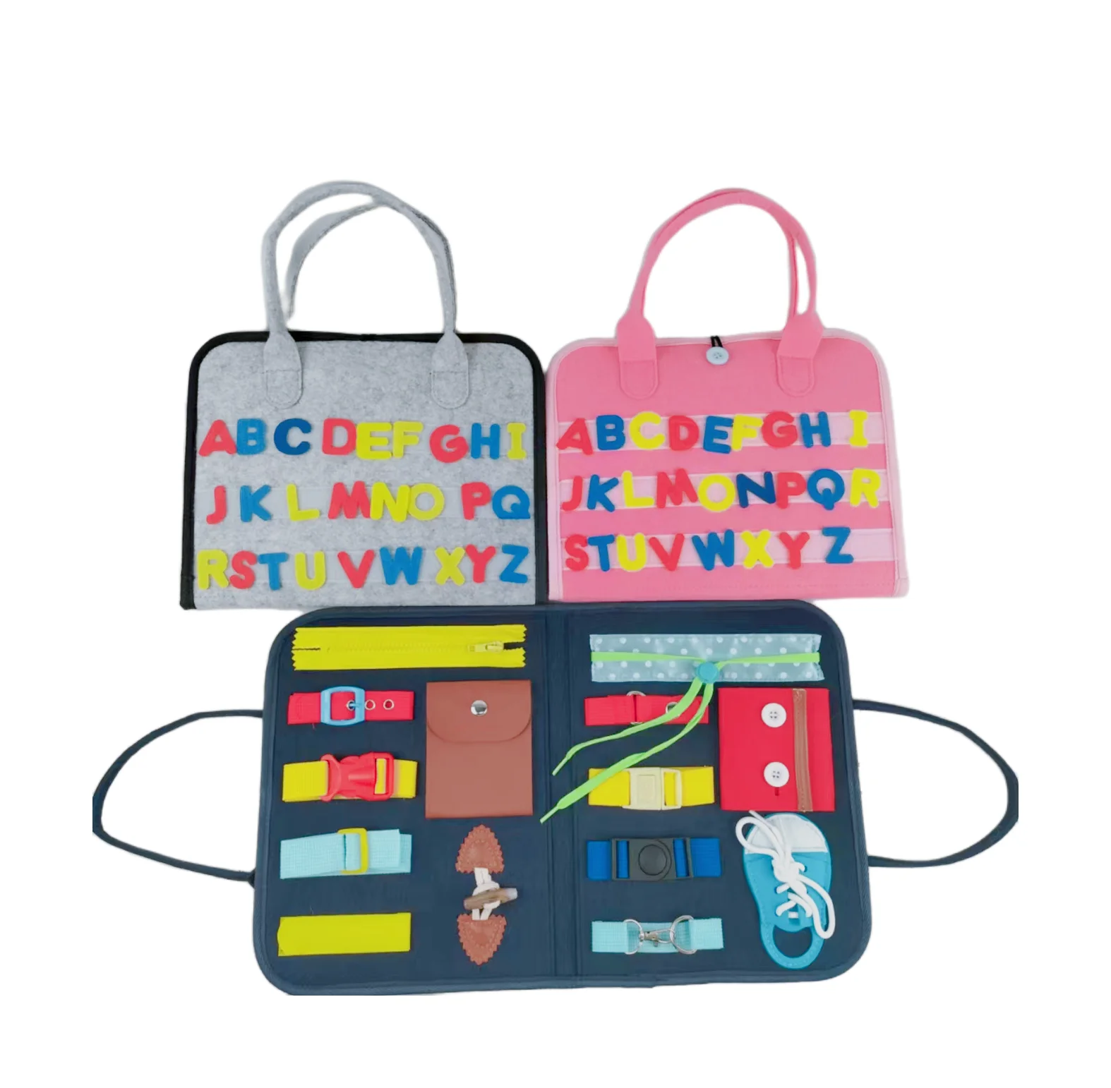 Manufacture Montessori Learning Toys Felt Busy Board book For baby kids toddler