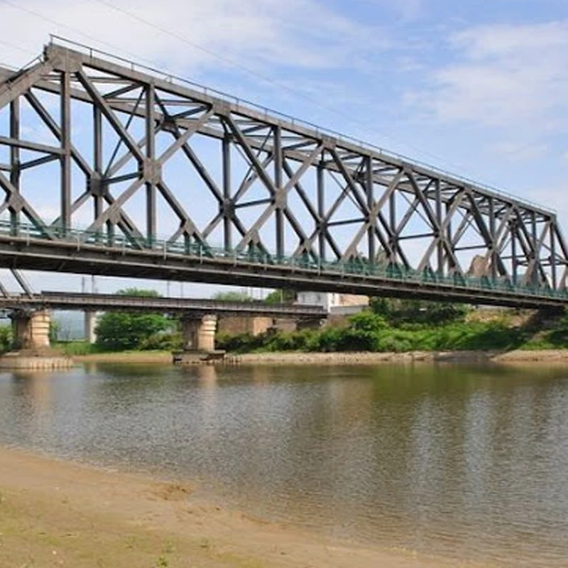 Hot dipped galvanized prefabricated steel truss bridge