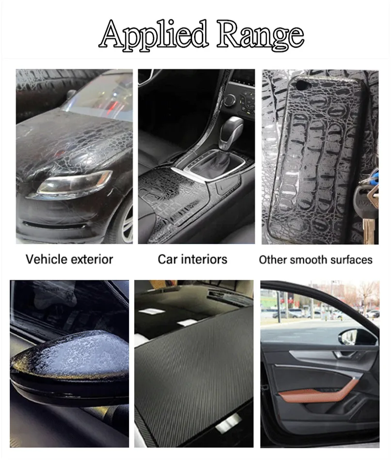 3D pattern black car wrap vinyl black design sticker for phone and laptop