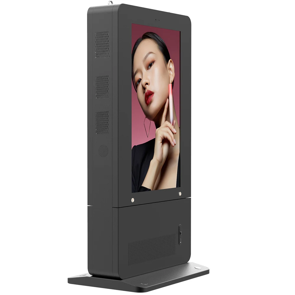 Selling 55 Inch Outdoor Triple screen Lcd Digital Drive-thru Menu Boards Outdoor Advertising Lcd Display