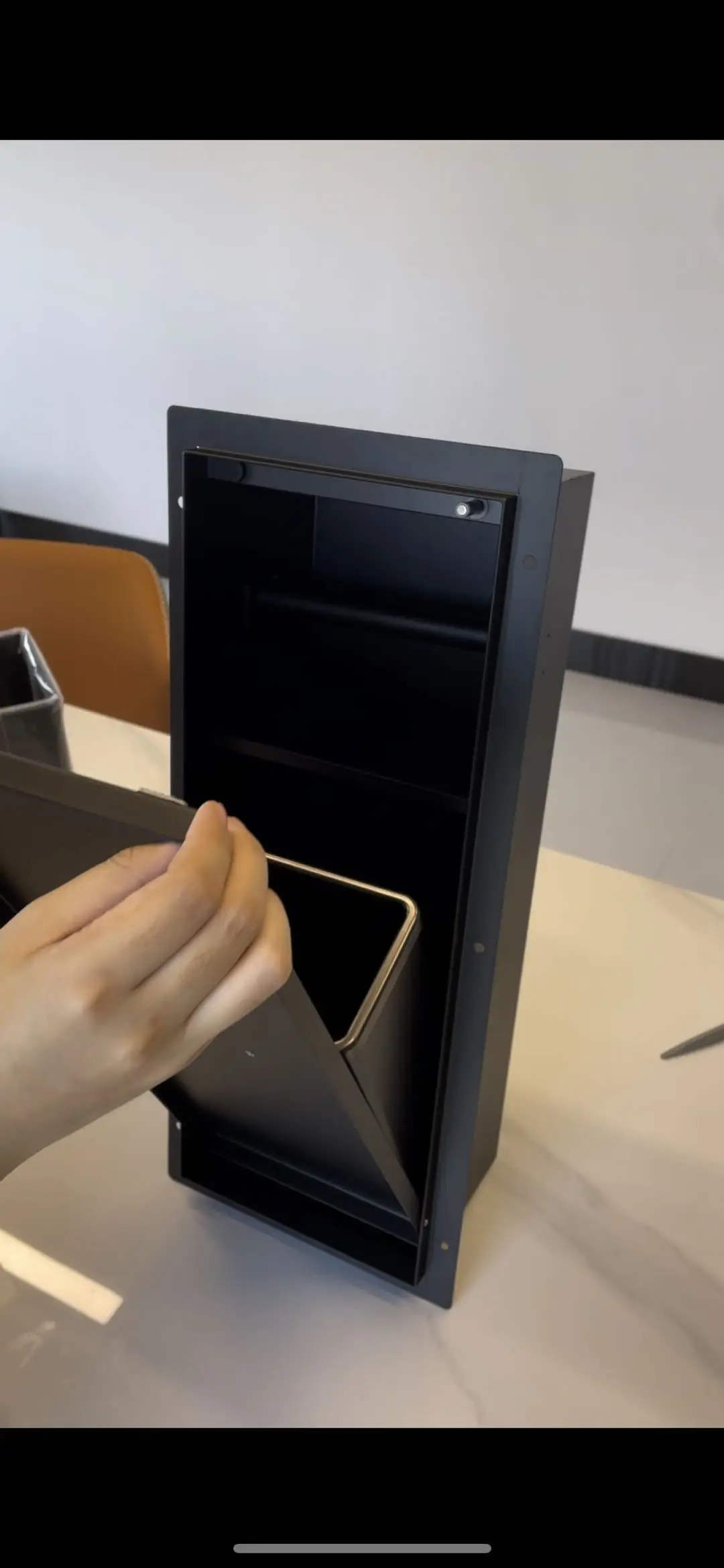 Top-sold Bathroom Secret Shower Niche Hidden Trash Can with tissue box Invisible Recessed  Rubbish Bin Tissue Box Wall Mounted