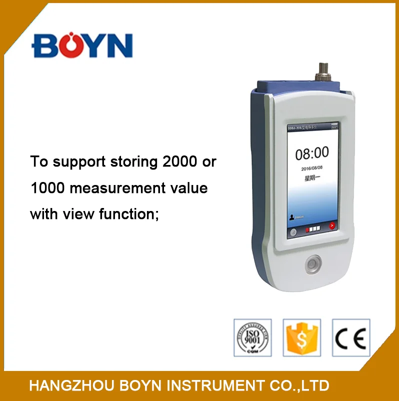 DDBJ-351L Laboratory portable high precision conductivity meter with TFT touch screen support USB and Firmware Upgrade function