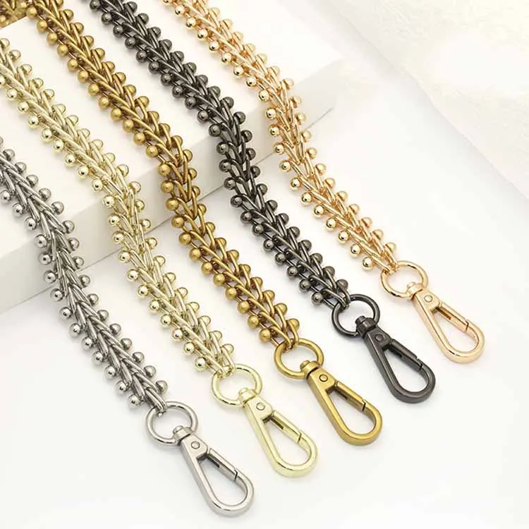 BC029 High-end Fancy Bag Chain Gold Durable Metal Chains For Handbag Handles Light Gold Bag Strap Hardware
