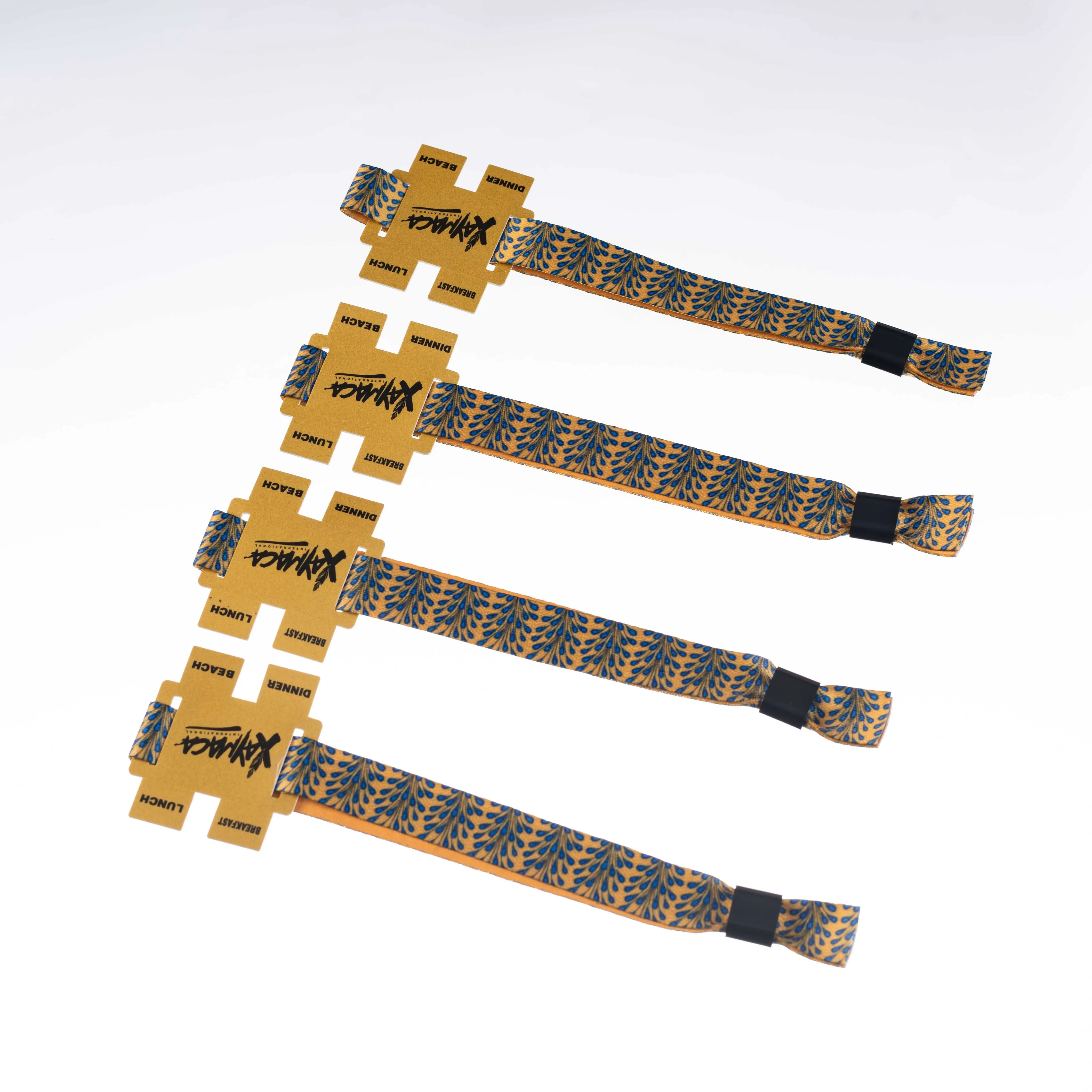 Модный одноразовый тканевый браслет с печатью 13 56 МГц NFC RFID