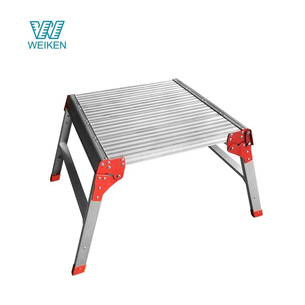 Алюминиевая Складная платформа WEIKEN Escalera с выдвижной рабочей платформой
