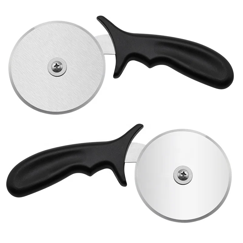 10cm stainless steel pizza wheel cutter with pp handle round plastic pizza wheel cutter Server
