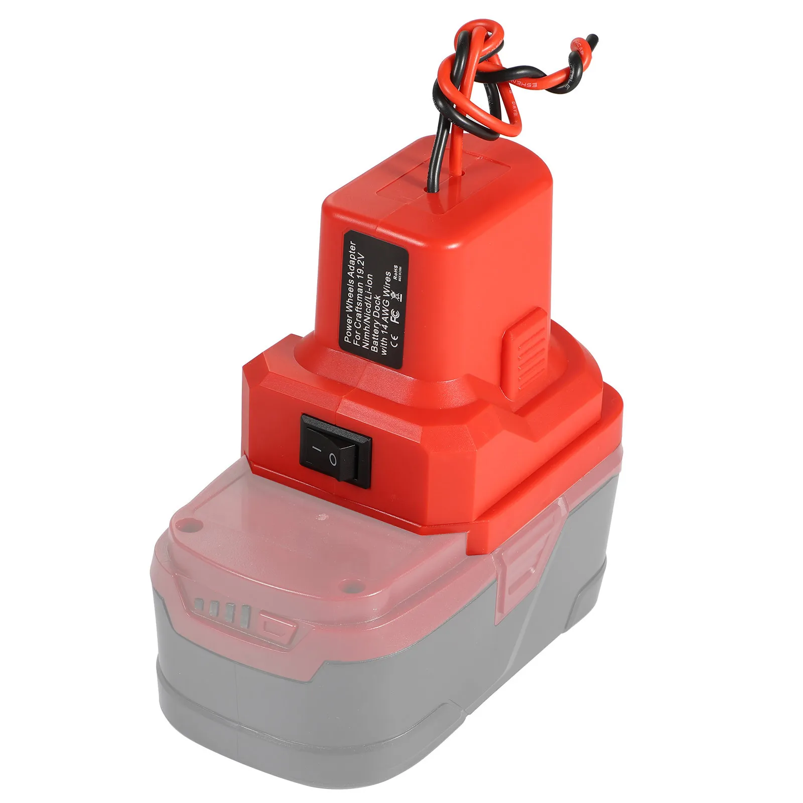 DIY adapter for Craftsman Battery,19.2V Battery DIY Converter Kit with Switch,30Amp Fuses 14AWG Wire Power Wheels Adapter